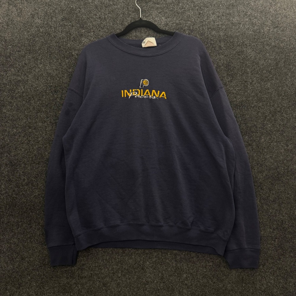 Vintage 90s Lee Heavyweight Indiana Pacers Sweatshirt Navy Mens XL Made in USA
